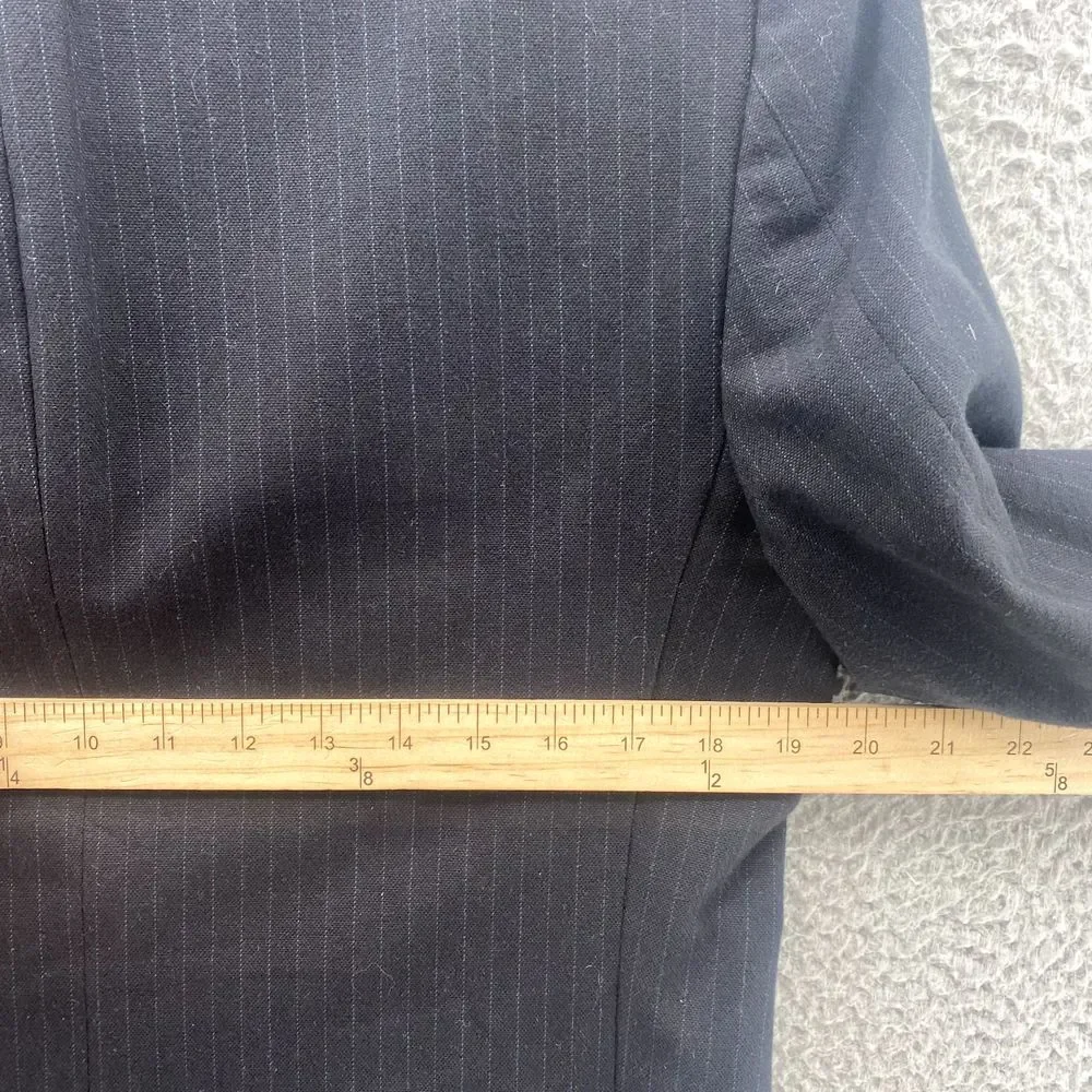Banana Republic Blazer Mens 38R Black Pinstripe‎ Modern Corpcore Office Academia